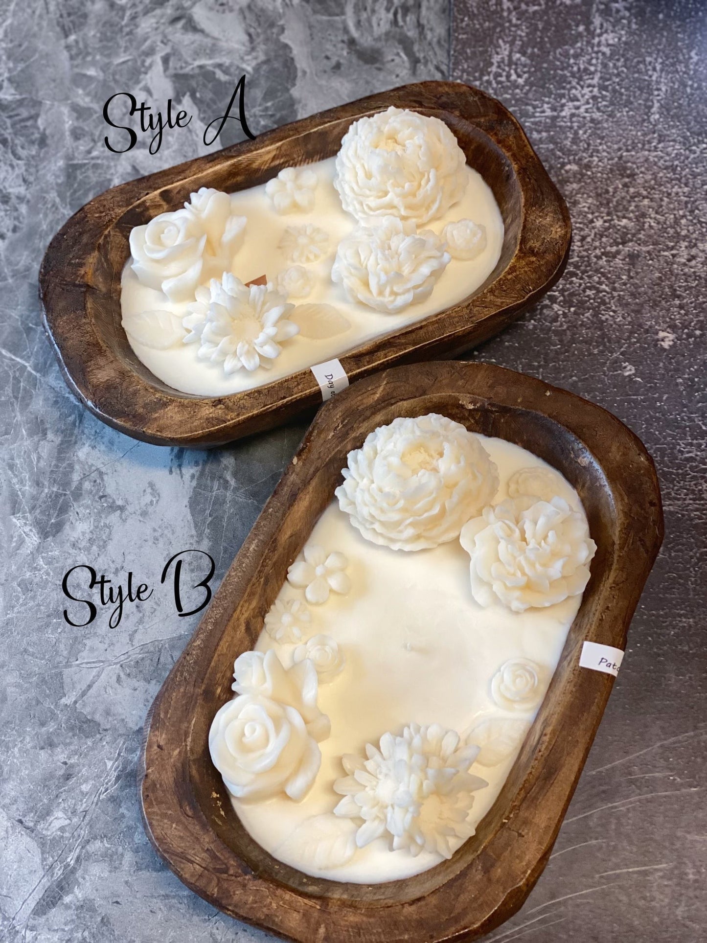 Handcrafted Botanical Garden Dough Bowl Candle – Luxury Soy Wax Home Décor