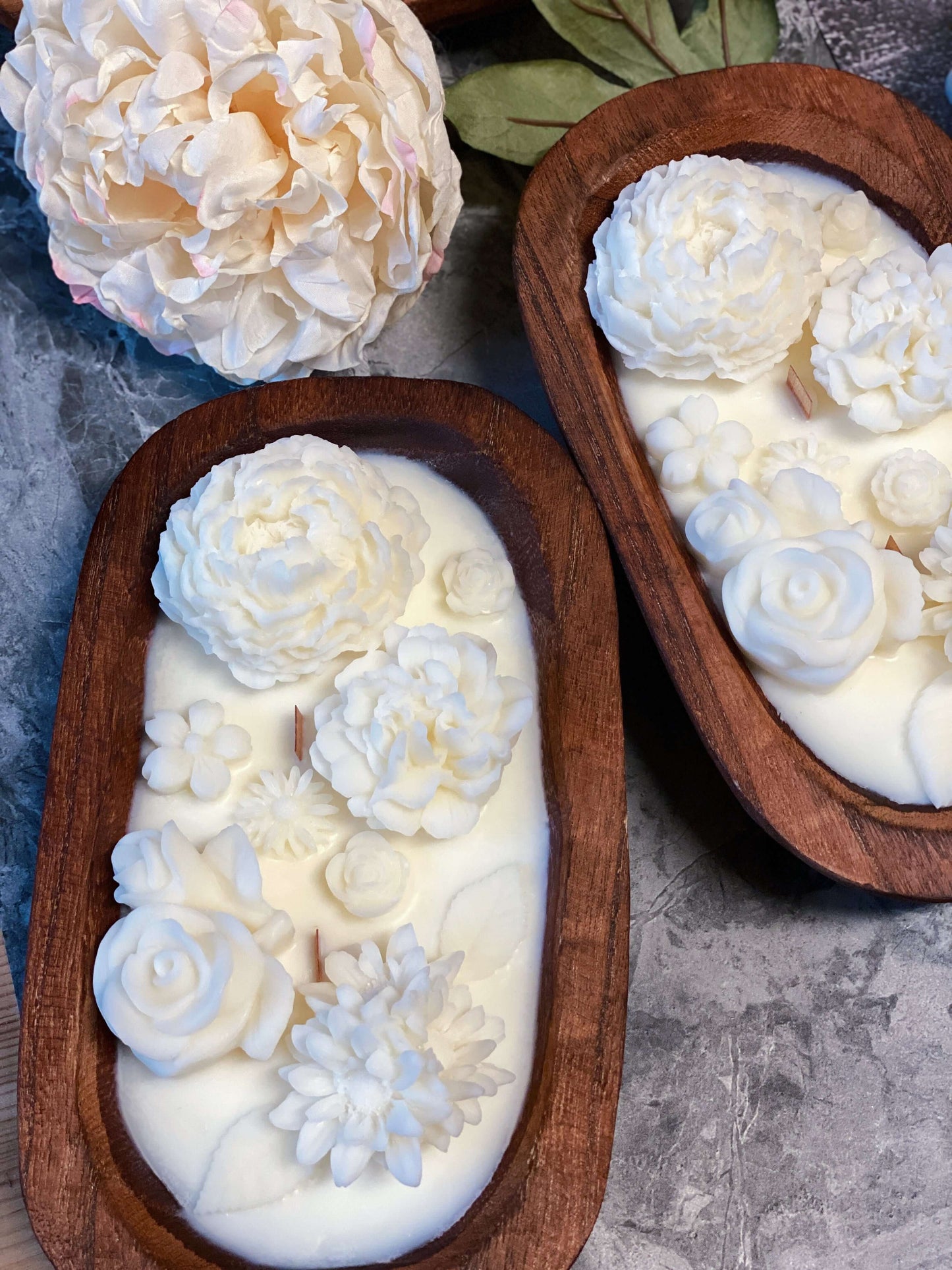 Handcrafted Botanical Garden Dough Bowl Candle – Luxury Soy Wax Home Décor
