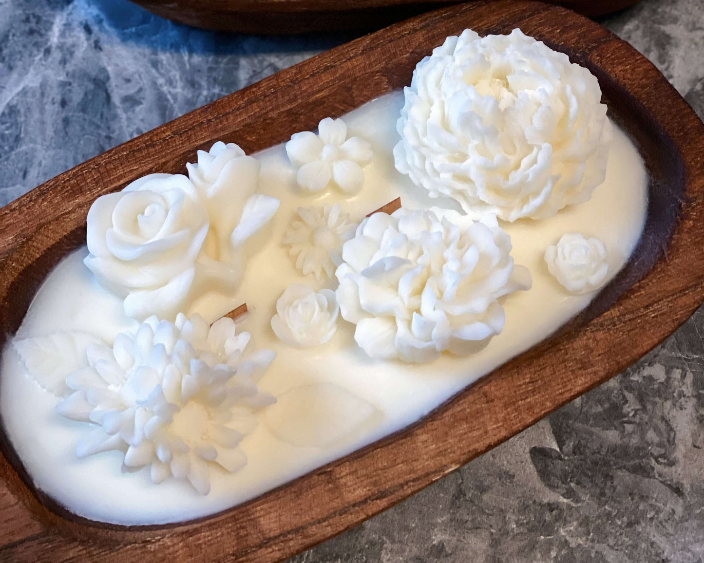 Handcrafted Botanical Garden Dough Bowl Candle – Luxury Soy Wax Home Décor