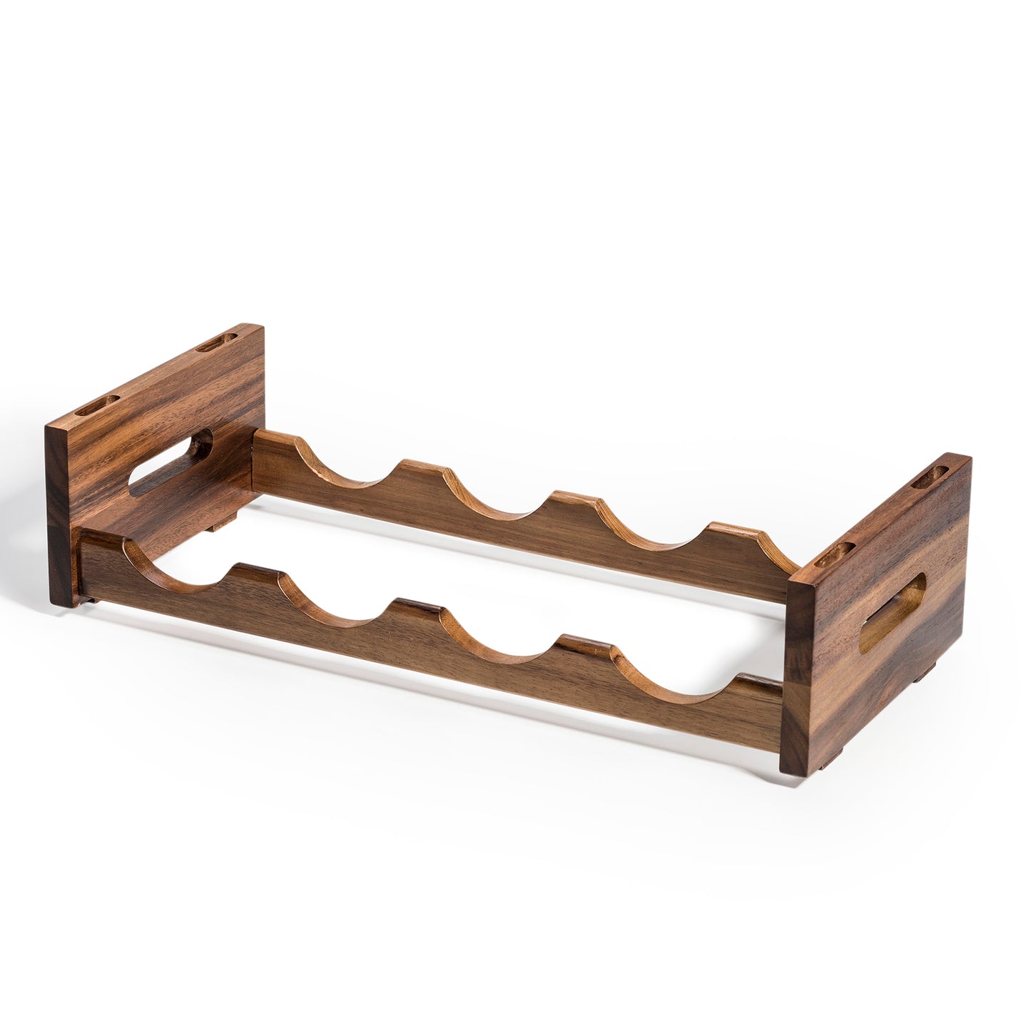 Premium Stackable Wooden Wine Rack – Countertop Wine Bottle Holder