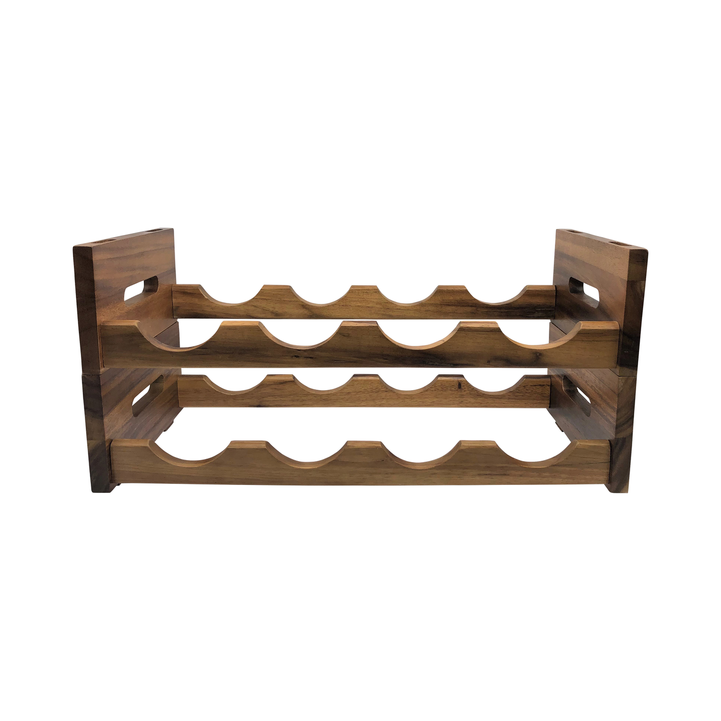 Premium Stackable Wooden Wine Rack – Countertop Wine Bottle Holder