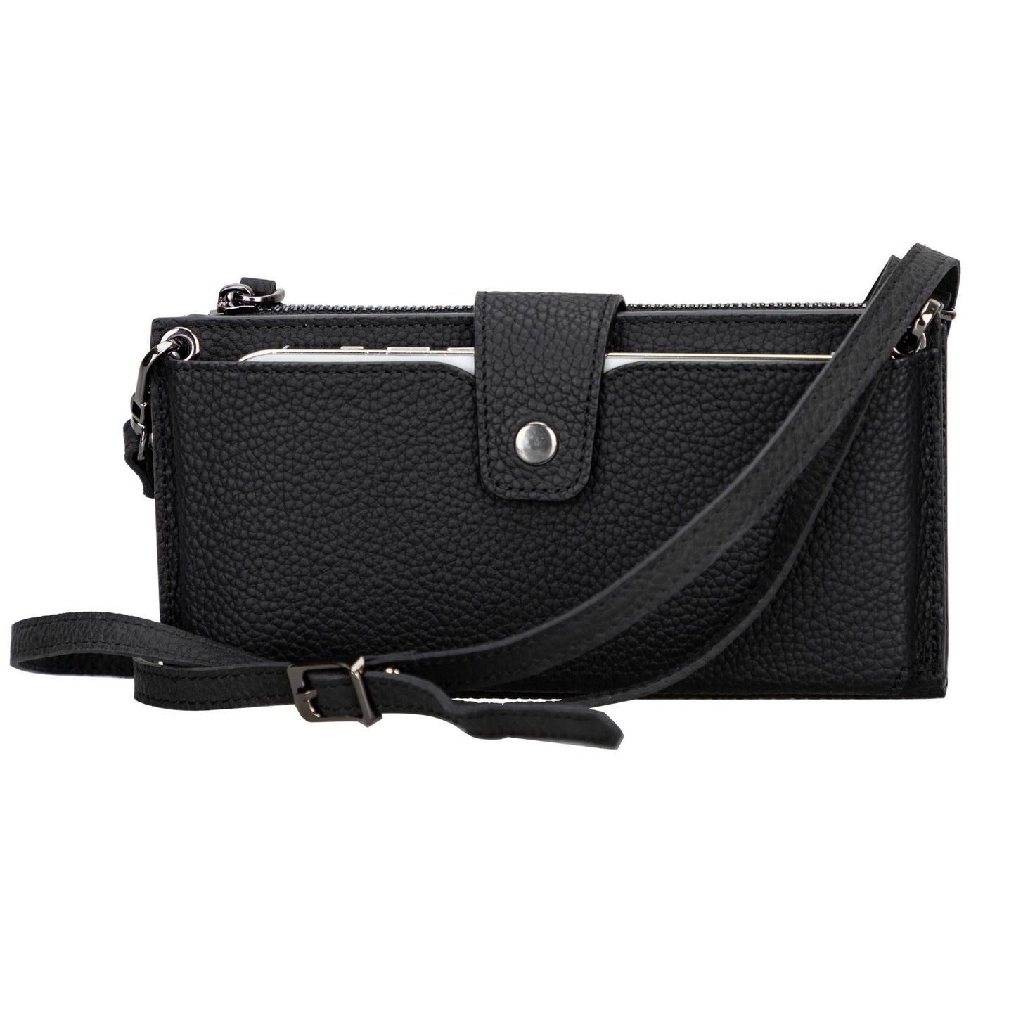 Kaycee Leather Women's Cell Phone Wallet Crossbody with Adjustable Strap