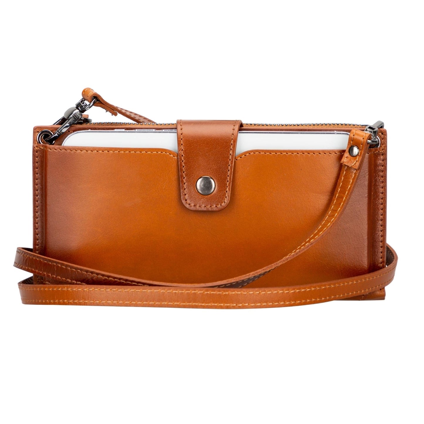 Kaycee Leather Women's Cell Phone Wallet Crossbody with Adjustable Strap