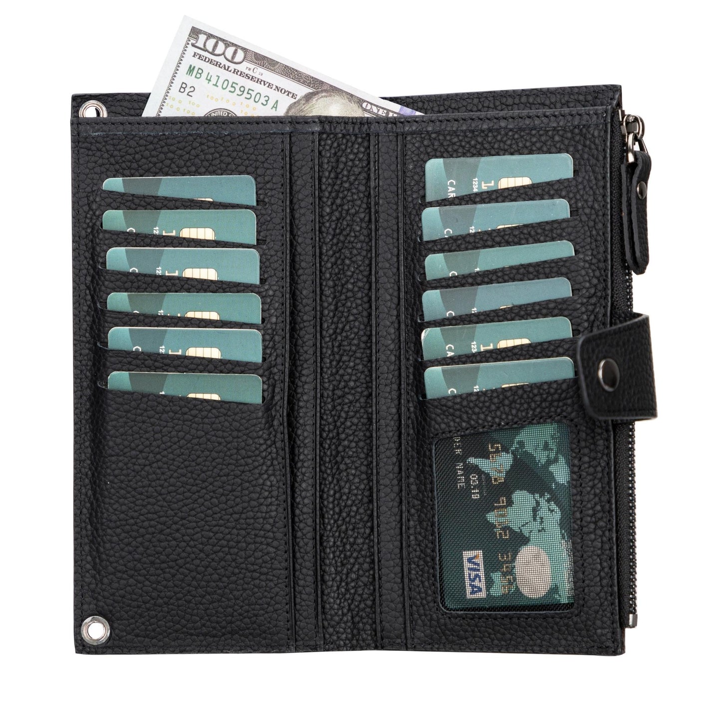 Kaycee Leather Women's Cell Phone Wallet Crossbody with Adjustable Strap